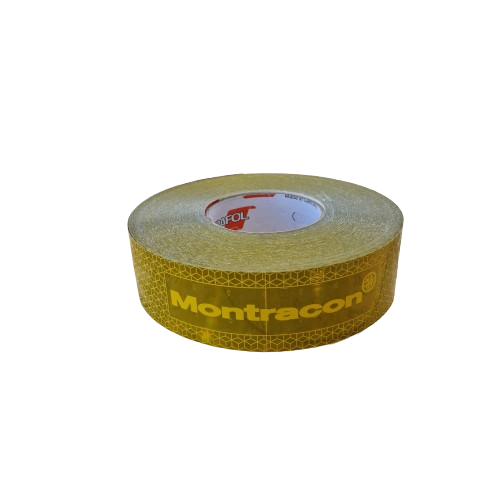 Conspicuity Reflective Tape - Yellow/Amber 50m