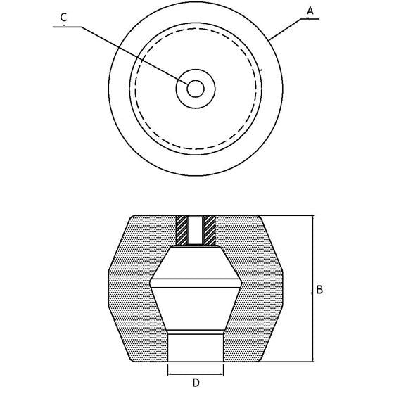 Buffer Single Sprung 108x90