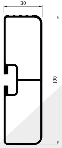 Side Guard Aluminium Rail 4m