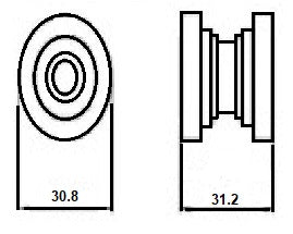 Curtain Bobbin/Roller Bearing