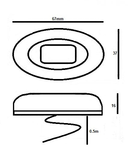 Truck-Lite M851 Front LED Marker Light (C/W 0.5m Lead) White 851/01/04