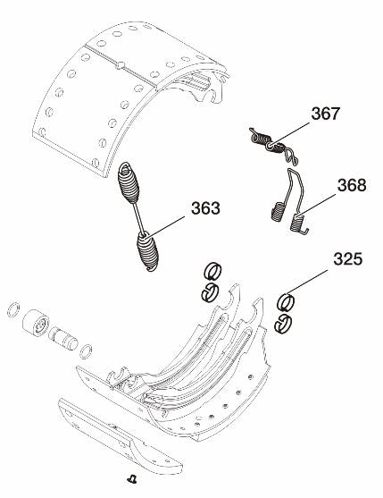 BPW Brake Shoe Spring Repair Kit 09.801.06.79.0