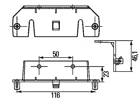 Hella Plastic Holder/ Bracket (Pair) 8HG 160 409-002